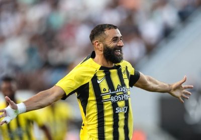 كريم بنزيما في المباراة الودية بين الاتحاد وفارينزي البرتغالي